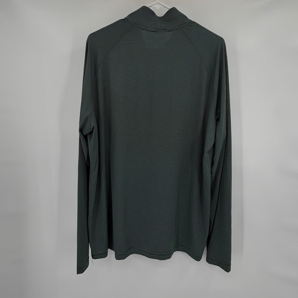 Under Armour Quarter Zip Pullover Mens XL Green Striped Minnesota Wild HeatGear - Picture 3 of 6